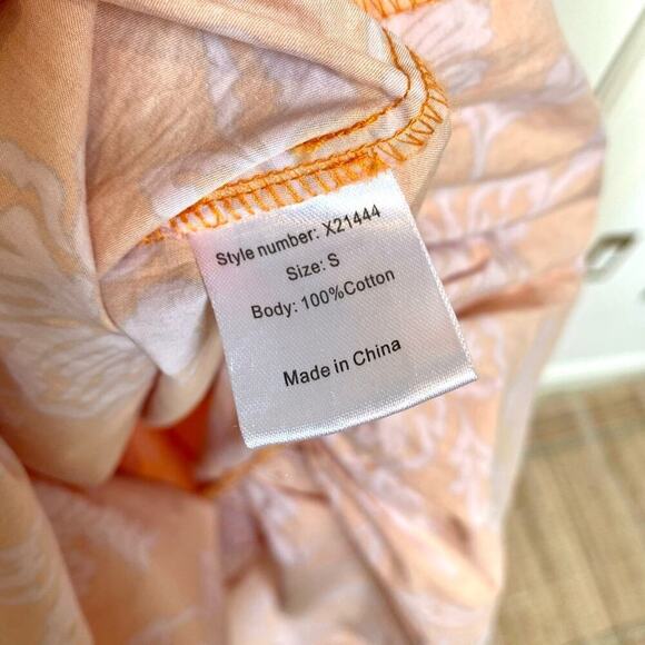 XIRENA Larkyn Orange Pink Print Midi Maxi Puff Sleeve Ruffle Dress Tuckernuck - Picture 13 of 16